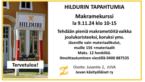 Hildurissa tapahtuu makramekurssi