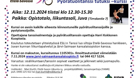 Pyörätuolitanssi tutuksi -kurssi